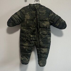 Rothschild Green Camouflage baby snowsuit